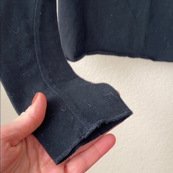 Wild Fable Long sleeve shirt Crop top Black size medium - Picture 4 of 5